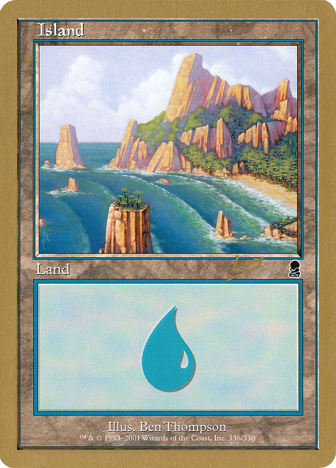 Island (rl336a) (Raphael Levy) [World Championship Decks 2002] | Dragon's Lair Comics and Fantasy Houston TX