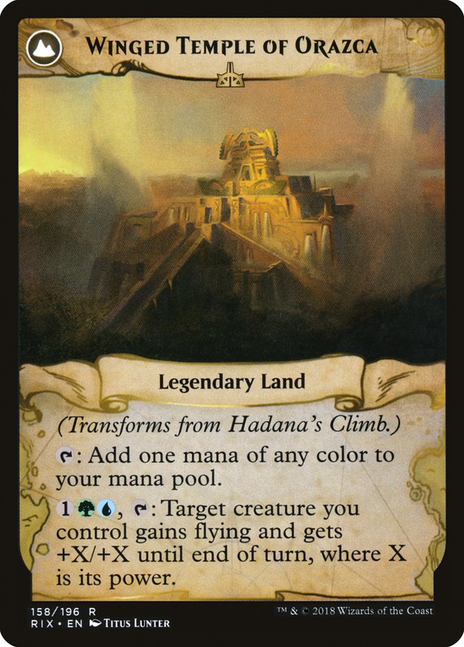 Hadana's Climb // Winged Temple of Orazca [Rivals of Ixalan] | Dragon's Lair Comics and Fantasy Houston TX