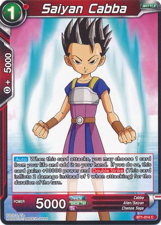 Saiyan Cabba (BT1-014) [Galactic Battle] | Dragon's Lair Comics and Fantasy Houston TX