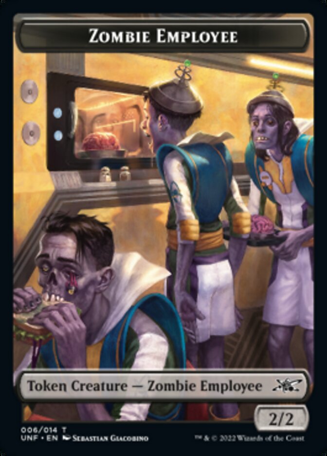 Zombie Employee Token [Unfinity Tokens] | Dragon's Lair Comics and Fantasy Houston TX