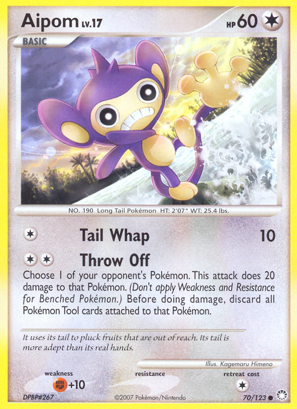 Aipom (70/123) [Diamond & Pearl: Mysterious Treasures] | Dragon's Lair Comics and Fantasy Houston TX