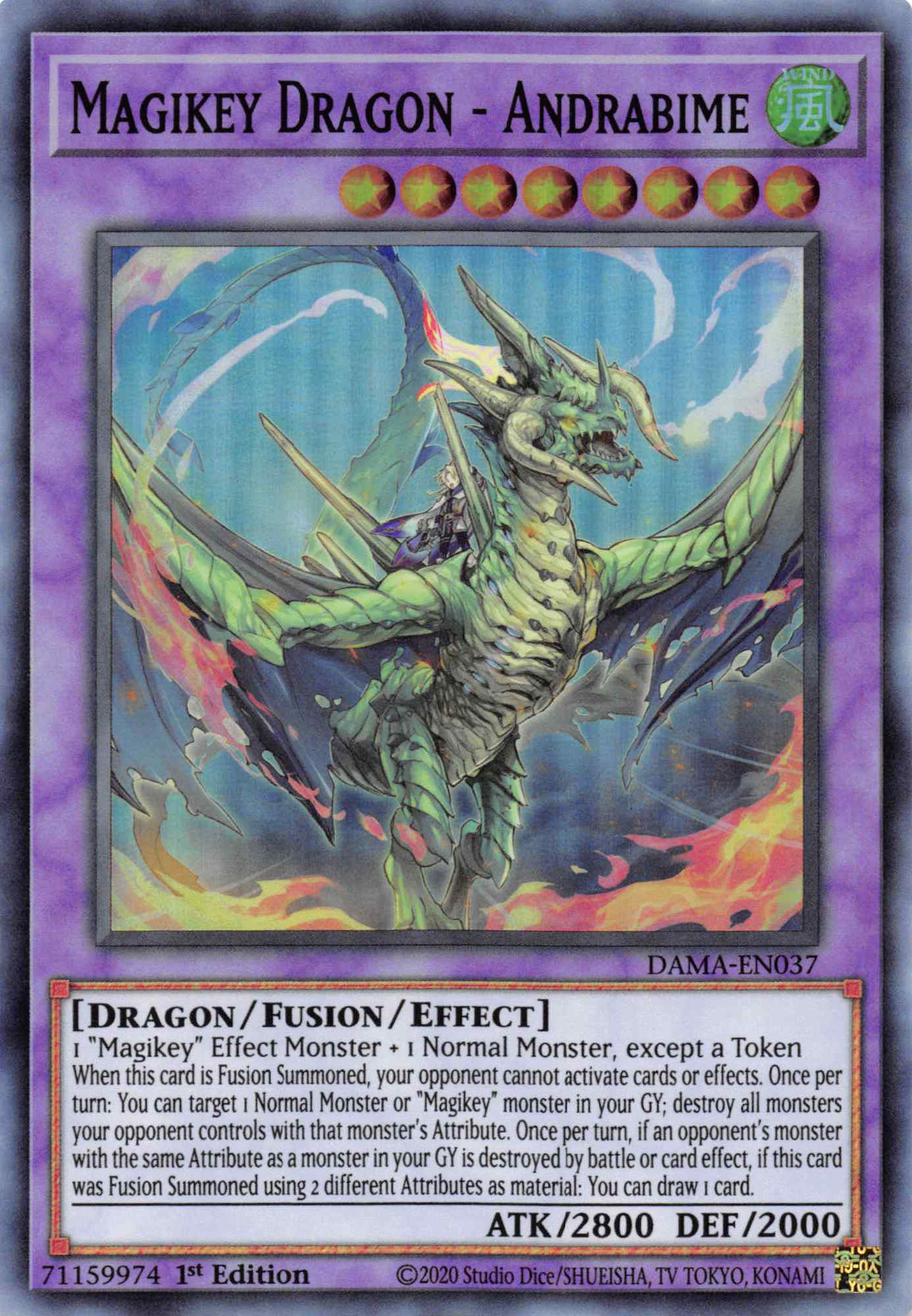 Magikey Dragon - Andrabime [DAMA-EN037] Super Rare | Dragon's Lair Comics and Fantasy Houston TX