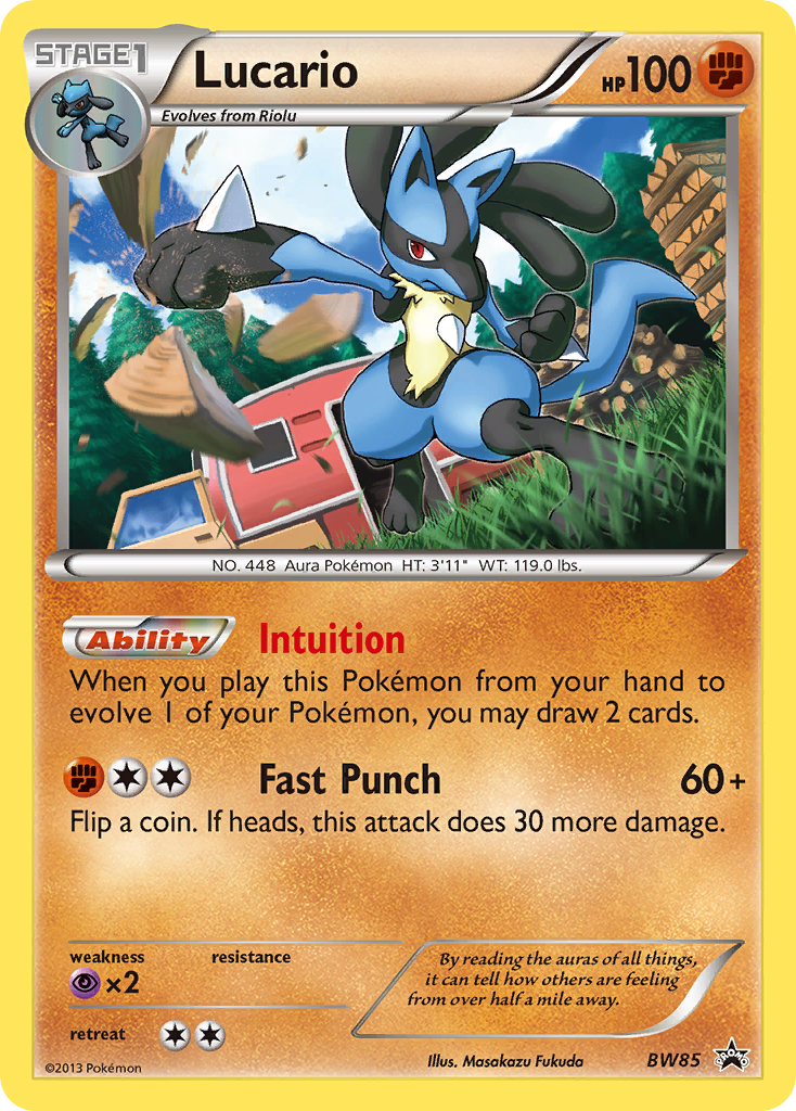 Lucario (BW85) [Black & White: Black Star Promos] | Dragon's Lair Comics and Fantasy Houston TX