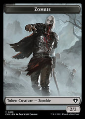 Clue // Zombie (0019) Double-Sided Token [Commander Masters Tokens] | Dragon's Lair Comics and Fantasy Houston TX