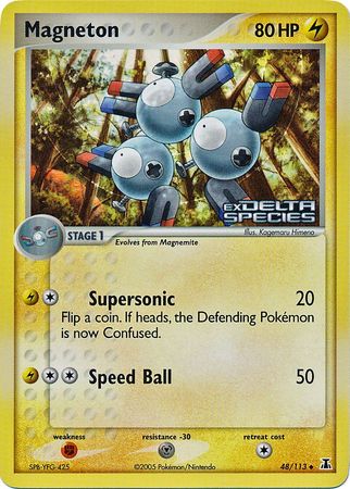 Magneton (48/113) (Stamped) [EX: Delta Species] | Dragon's Lair Comics and Fantasy Houston TX