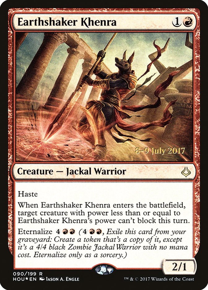 Earthshaker Khenra [Hour of Devastation Prerelease Promos] | Dragon's Lair Comics and Fantasy Houston TX