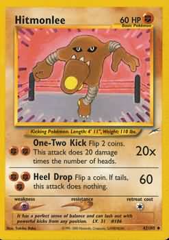 Hitmonlee (42/105) [Neo Destiny Unlimited] | Dragon's Lair Comics and Fantasy Houston TX