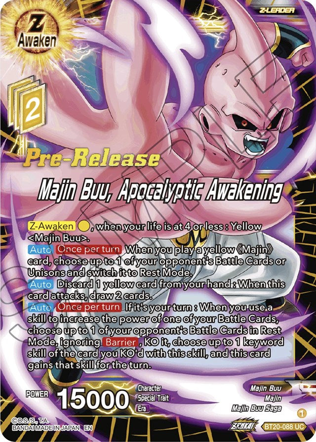 Majin Buu, Apocalyptic Awakening (BT20-088) [Power Absorbed Prerelease Promos] | Dragon's Lair Comics and Fantasy Houston TX