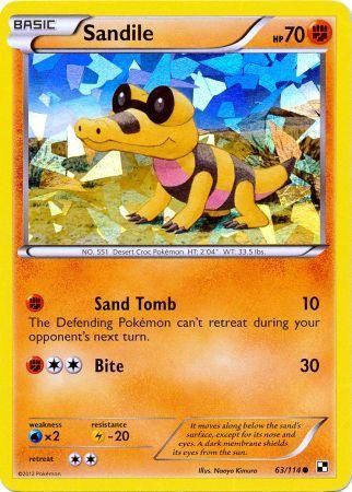 Sandile (63/114) (Cracked Ice Holo) [Black & White: Base Set] | Dragon's Lair Comics and Fantasy Houston TX