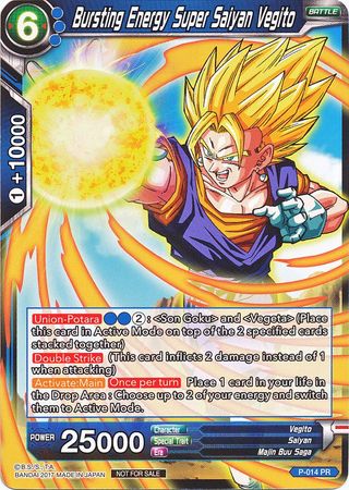 Bursting Energy Super Saiyan Vegito (Foil) (P-014) [Promotion Cards] | Dragon's Lair Comics and Fantasy Houston TX