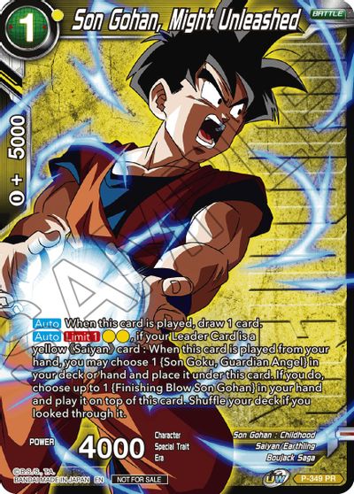 Son Gohan, Might Unleashed (Winner Stamped) (P-349) [Tournament Promotion Cards] | Dragon's Lair Comics and Fantasy Houston TX