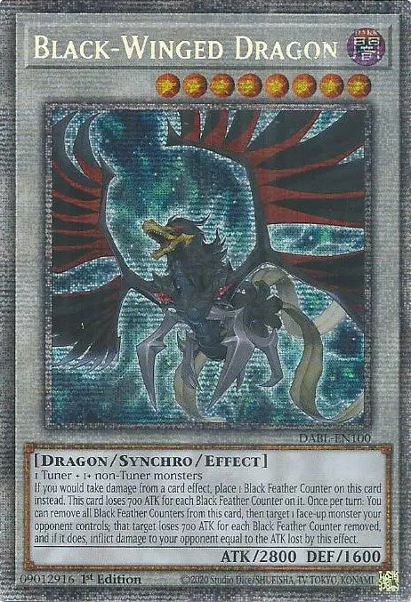 Black-Winged Dragon [DABL-EN100] Starlight Rare | Dragon's Lair Comics and Fantasy Houston TX