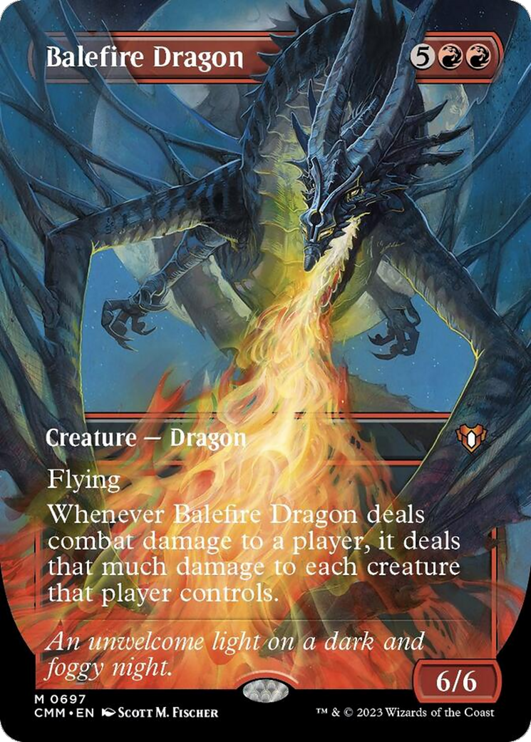 Balefire Dragon (Borderless Alternate Art) [Commander Masters] | Dragon's Lair Comics and Fantasy Houston TX