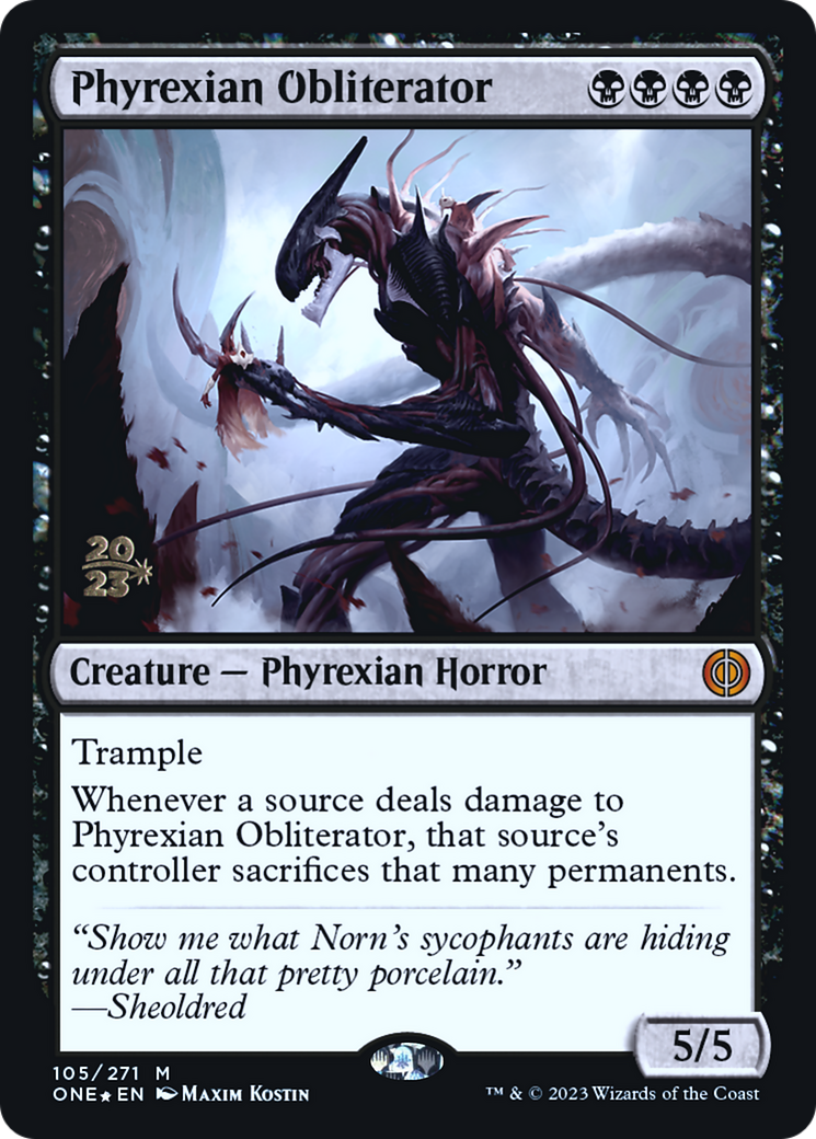 Phyrexian Obliterator [Phyrexia: All Will Be One Prerelease Promos] | Dragon's Lair Comics and Fantasy Houston TX