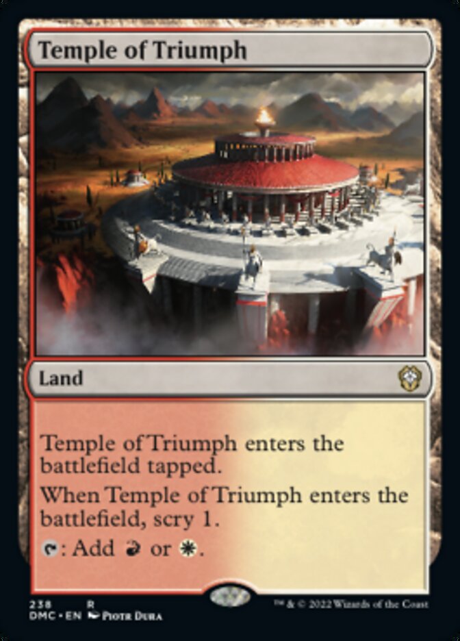 Temple of Triumph [Dominaria United Commander] | Dragon's Lair Comics and Fantasy Houston TX