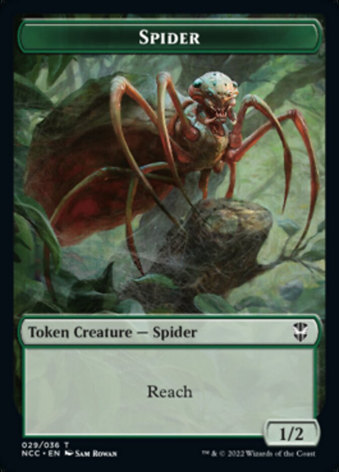 Treefolk // Spider Double-Sided Token [Streets of New Capenna Commander Tokens] | Dragon's Lair Comics and Fantasy Houston TX