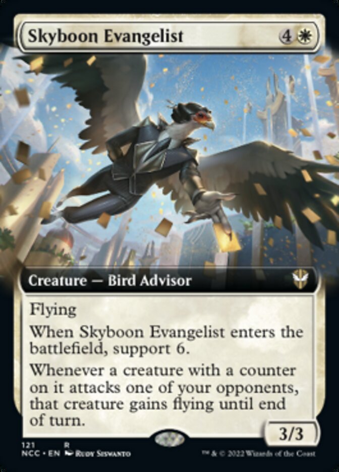 Skyboon Evangelist (Extended Art) [Streets of New Capenna Commander] | Dragon's Lair Comics and Fantasy Houston TX