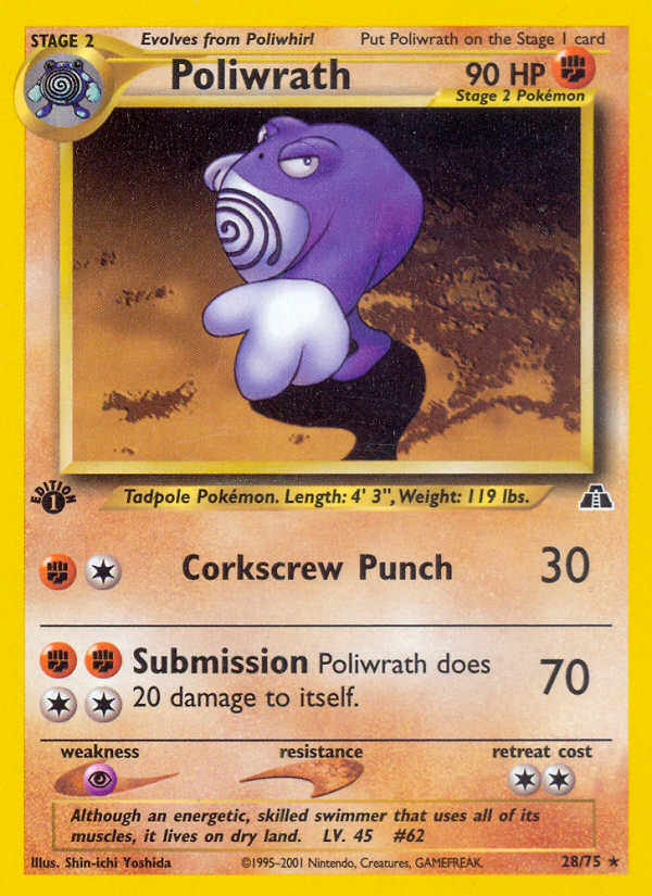 Poliwrath (28/75) [Neo Discovery 1st Edition] | Dragon's Lair Comics and Fantasy Houston TX