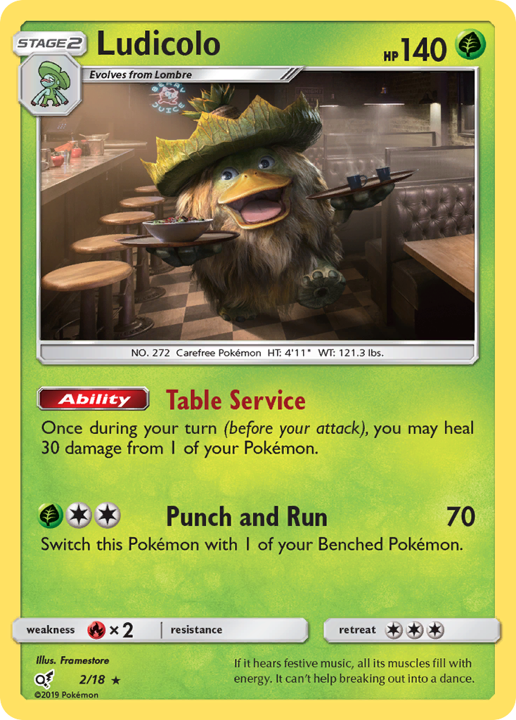 Ludicolo (2/18) [Sun & Moon: Detective Pikachu] | Dragon's Lair Comics and Fantasy Houston TX