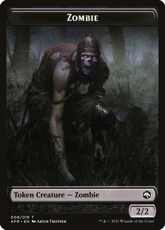 Illusion // Zombie Double-Sided Token [Dungeons & Dragons: Adventures in the Forgotten Realms Commander Tokens] | Dragon's Lair Comics and Fantasy Houston TX