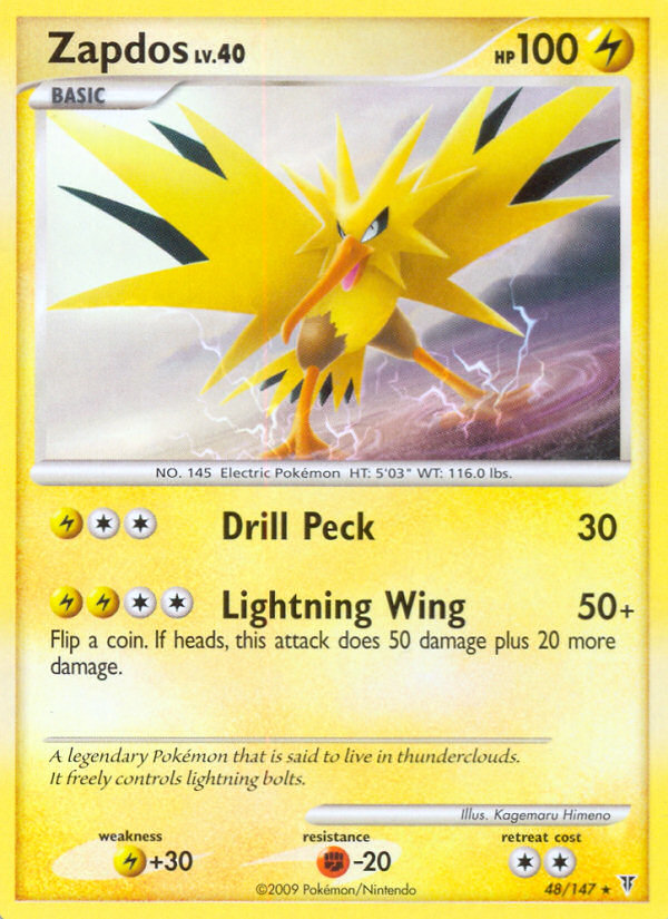 Zapdos (48/147) [Platinum: Supreme Victors] | Dragon's Lair Comics and Fantasy Houston TX