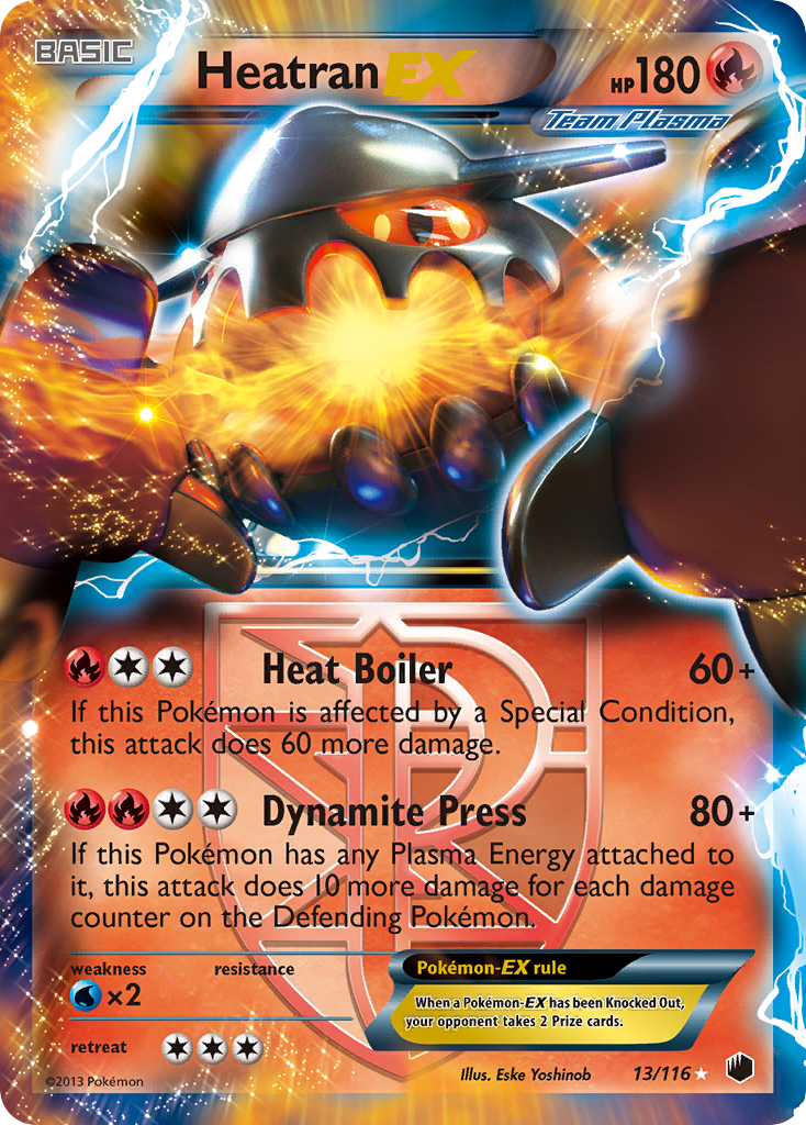 Heatran EX (13/116) [Black & White: Plasma Freeze] | Dragon's Lair Comics and Fantasy Houston TX