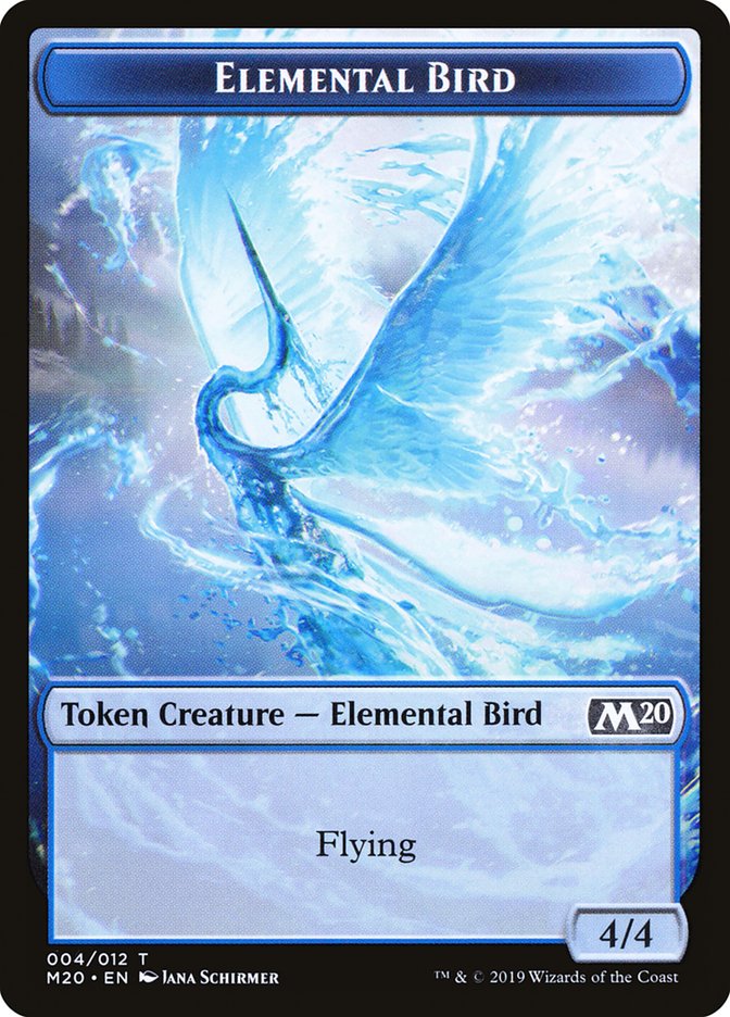 Elemental Bird Token [Core Set 2020 Tokens] | Dragon's Lair Comics and Fantasy Houston TX