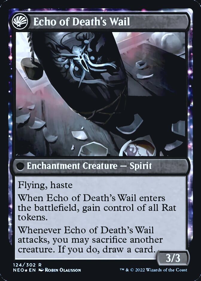 Tribute to Horobi // Echo of Death's Wail [Kamigawa: Neon Dynasty Prerelease Promos] | Dragon's Lair Comics and Fantasy Houston TX