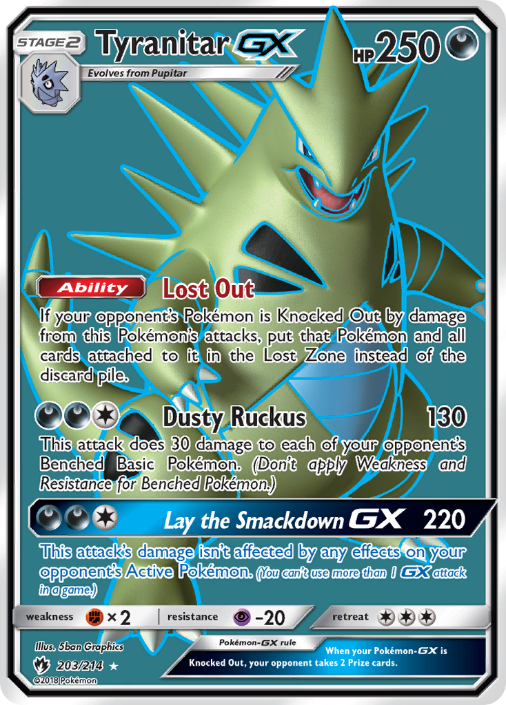 Tyranitar GX (203/214) [Sun & Moon: Lost Thunder] | Dragon's Lair Comics and Fantasy Houston TX