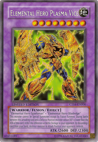 Elemental Hero Plasma Vice [CT04-EN006] Secret Rare | Dragon's Lair Comics and Fantasy Houston TX