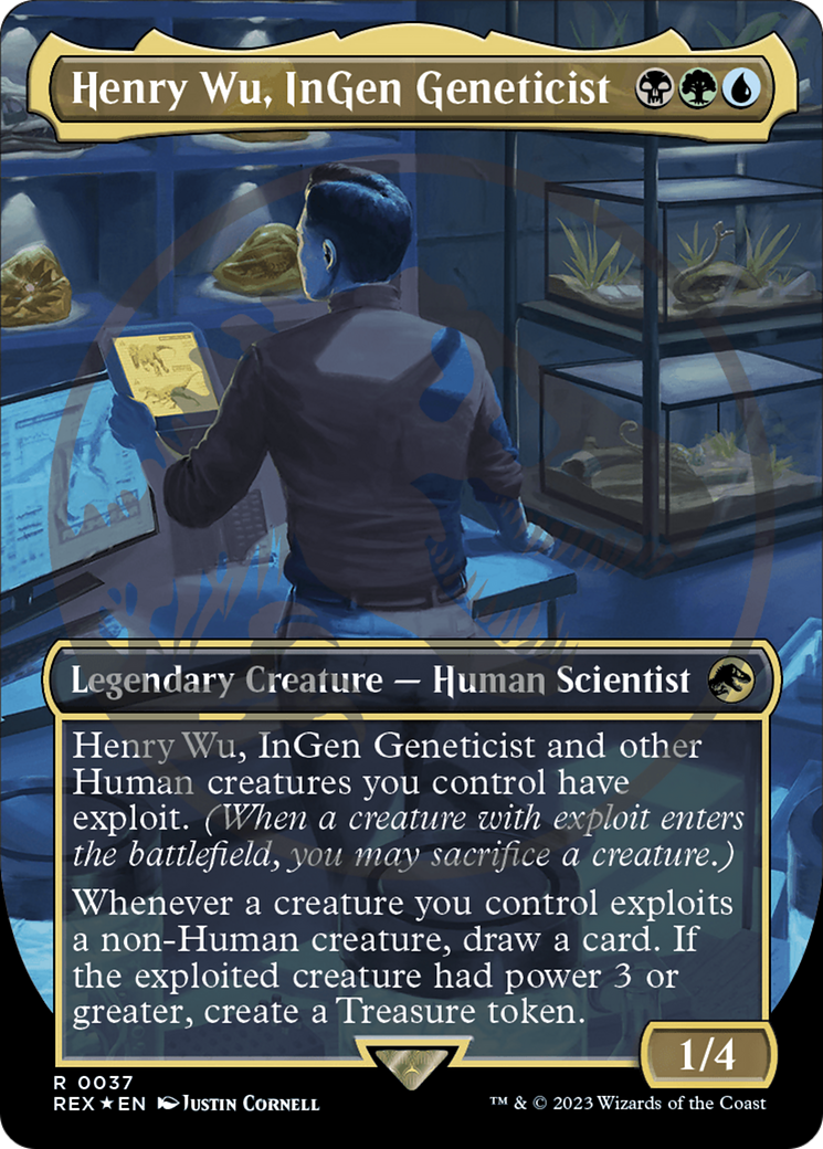 Henry Wu, InGen Geneticist (Emblem) (Borderless) [Jurassic World Collection Tokens] | Dragon's Lair Comics and Fantasy Houston TX