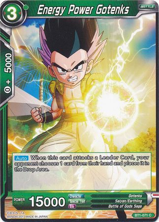 Energy Power Gotenks (BT1-071) [Galactic Battle] | Dragon's Lair Comics and Fantasy Houston TX