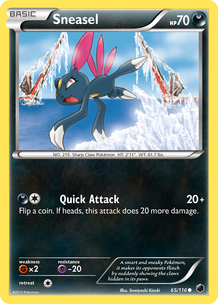 Sneasel (65/116) [Black & White: Plasma Freeze] | Dragon's Lair Comics and Fantasy Houston TX