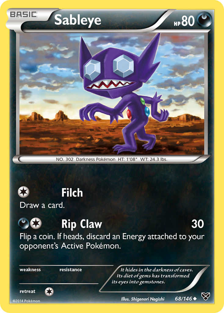 Sableye (68/146) [XY: Base Set] | Dragon's Lair Comics and Fantasy Houston TX