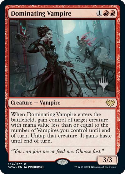 Dominating Vampire (Promo Pack) [Innistrad: Crimson Vow Promos] | Dragon's Lair Comics and Fantasy Houston TX