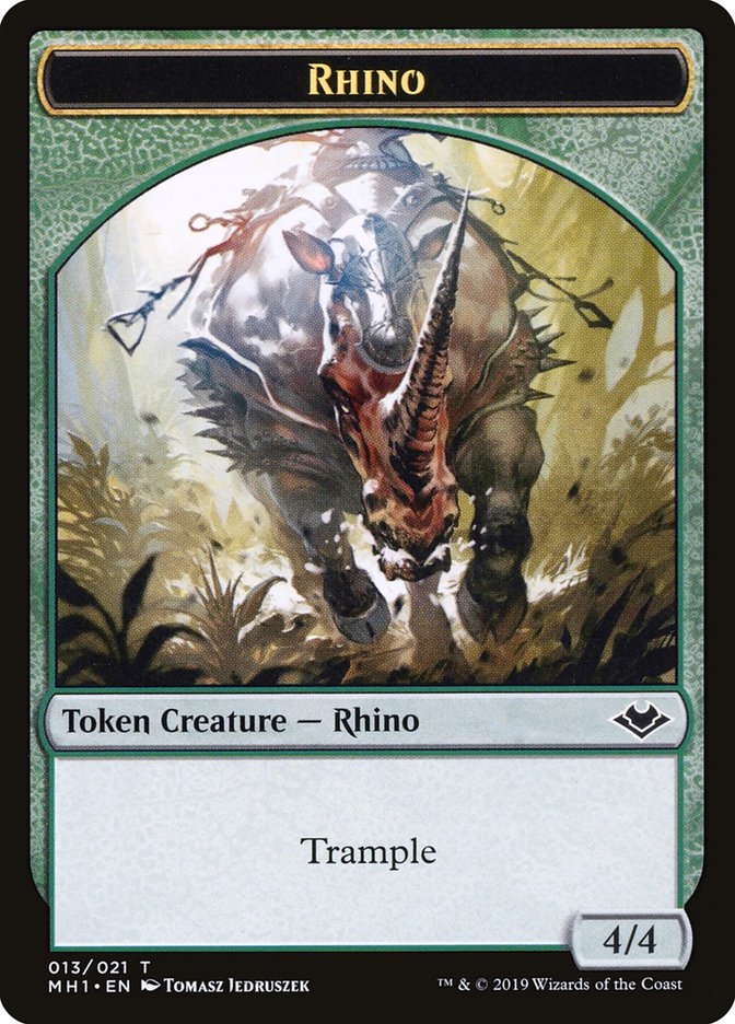 Shapeshifter (001) // Rhino (013) Double-Sided Token [Modern Horizons Tokens] | Dragon's Lair Comics and Fantasy Houston TX