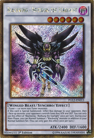 Blackwing - Nothung the Starlight [PGL2-EN013] Gold Secret Rare | Dragon's Lair Comics and Fantasy Houston TX