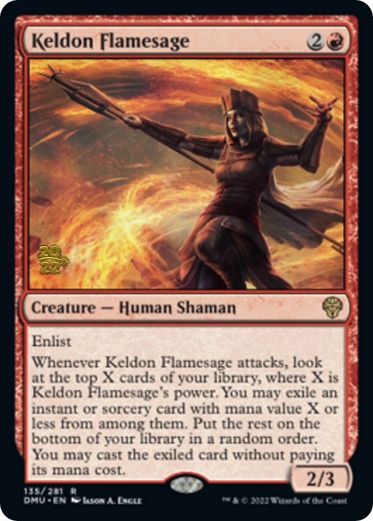 Keldon Flamesage [Dominaria United Prerelease Promos] | Dragon's Lair Comics and Fantasy Houston TX