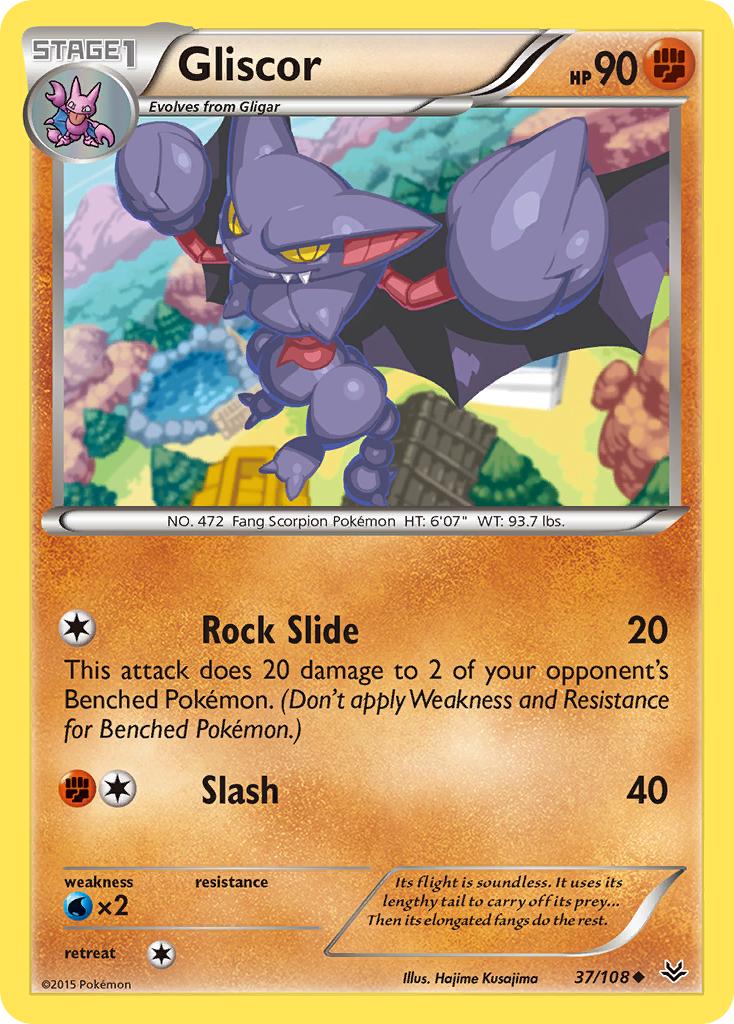 Gliscor (37/108) [XY: Roaring Skies] | Dragon's Lair Comics and Fantasy Houston TX