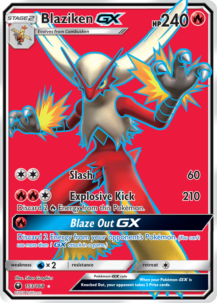 Blaziken GX (153/168) [Sun & Moon: Celestial Storm] | Dragon's Lair Comics and Fantasy Houston TX