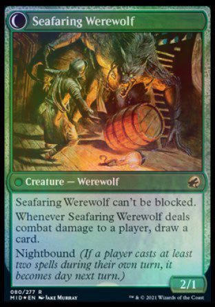 Suspicious Stowaway // Seafaring Werewolf [Innistrad: Midnight Hunt Prerelease Promos] | Dragon's Lair Comics and Fantasy Houston TX