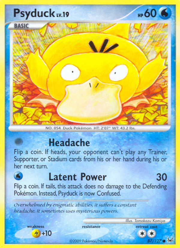 Psyduck (87/127) [Platinum: Base Set] | Dragon's Lair Comics and Fantasy Houston TX