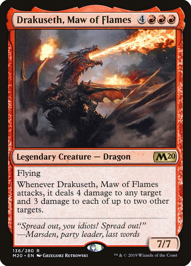 Drakuseth, Maw of Flames [Core Set 2020] | Dragon's Lair Comics and Fantasy Houston TX