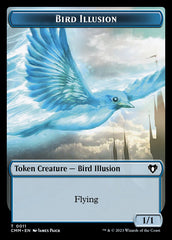 Treasure // Bird Illusion Double-Sided Token [Commander Masters Tokens] | Dragon's Lair Comics and Fantasy Houston TX