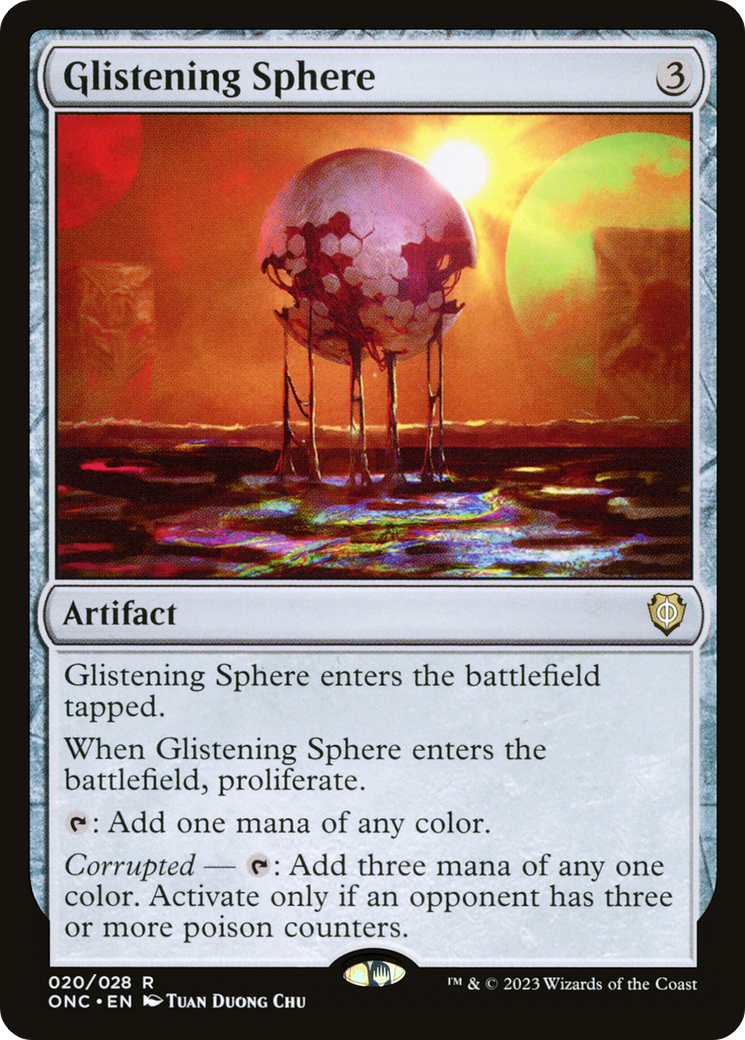 Glistening Sphere [Phyrexia: All Will Be One Commander] | Dragon's Lair Comics and Fantasy Houston TX