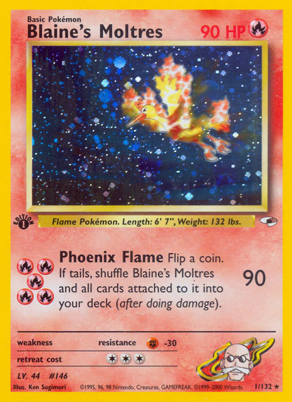 Blaine's Moltres (1/132) [Gym Heroes 1st Edition] | Dragon's Lair Comics and Fantasy Houston TX