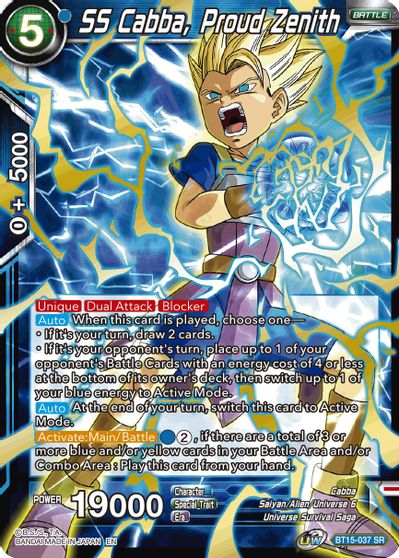 SS Cabba, Proud Zenith (BT15-037) [Saiyan Showdown] | Dragon's Lair Comics and Fantasy Houston TX