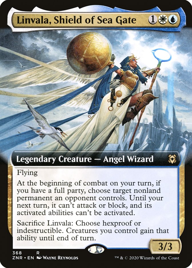 Linvala, Shield of Sea Gate (Extended Art) [Zendikar Rising] | Dragon's Lair Comics and Fantasy Houston TX