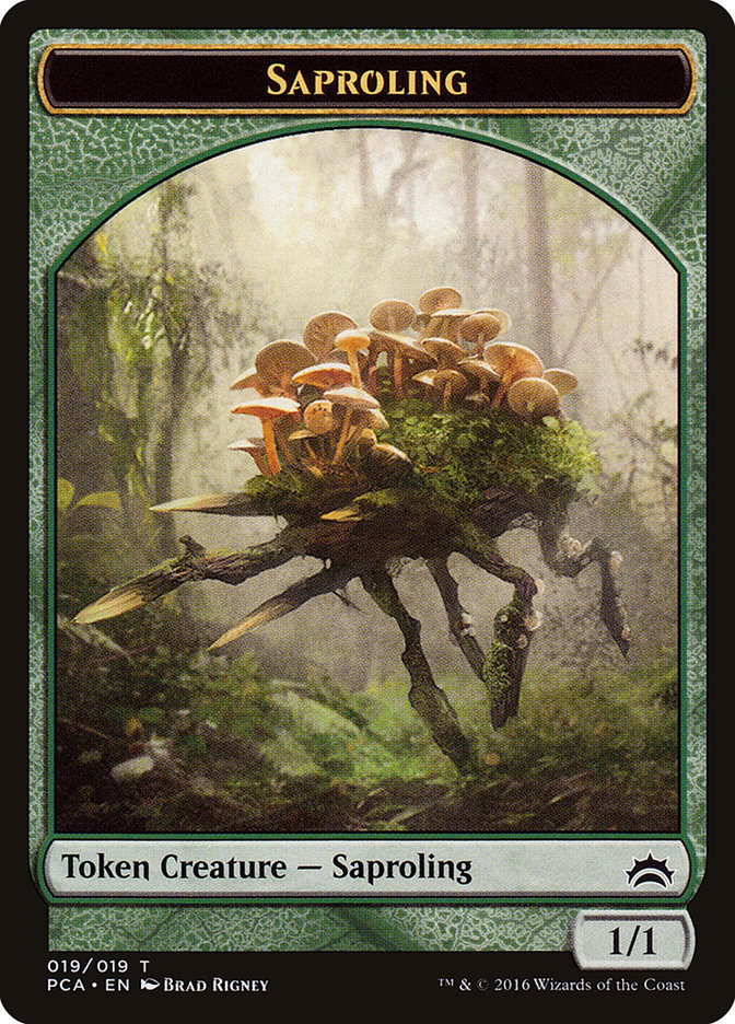 Saproling // Goblin Double-Sided Token [Planechase Anthology Tokens] | Dragon's Lair Comics and Fantasy Houston TX