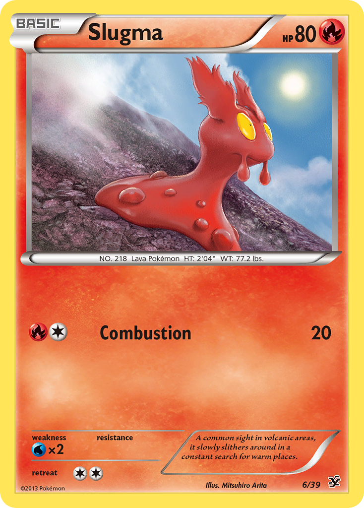 Slugma (6/39) [XY: Kalos Starter Set] | Dragon's Lair Comics and Fantasy Houston TX